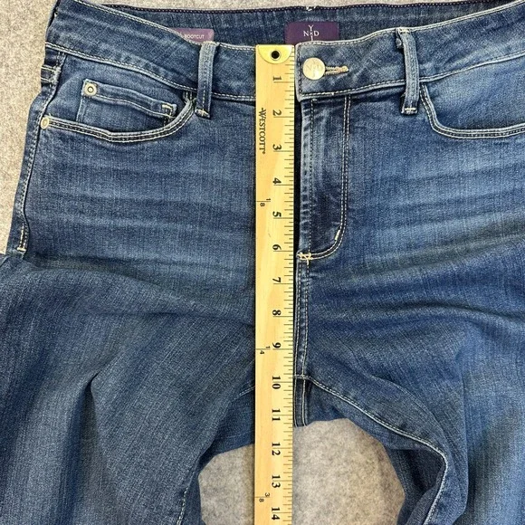NYDJ Barbara Bootcut Jeans Womens 8 Blue Denim Medium Wash Lift & Tuck Stretch - Picture 9 of 13